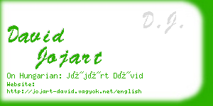david jojart business card